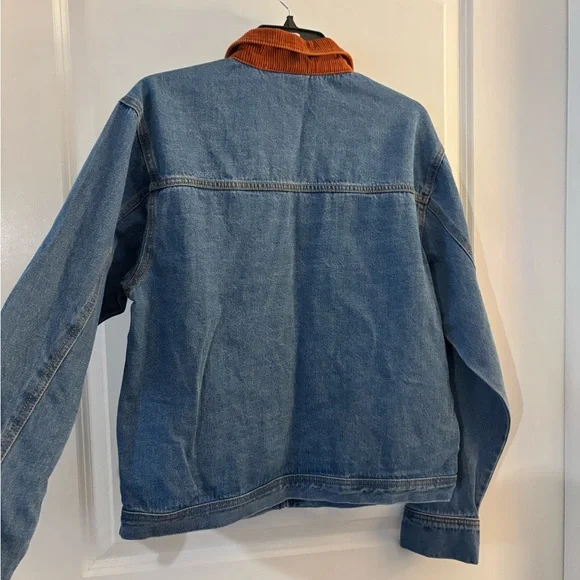 Ford Men’s Blue Denim Work Jacket with Brown Corduroy Collar Sz S NWT - Picture 7 of 7